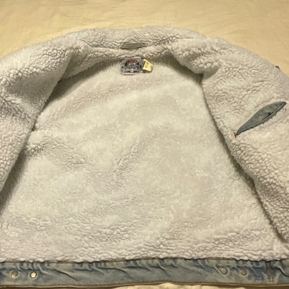Vintage Levis Mens Sherpa Lined Truckers Jacket size Large - Picture 5 of 9